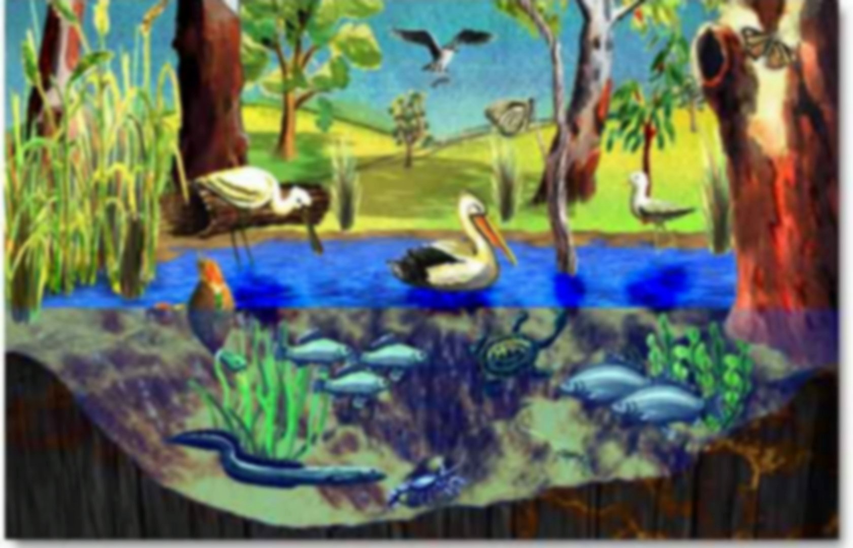 Экосистема болота рисунок