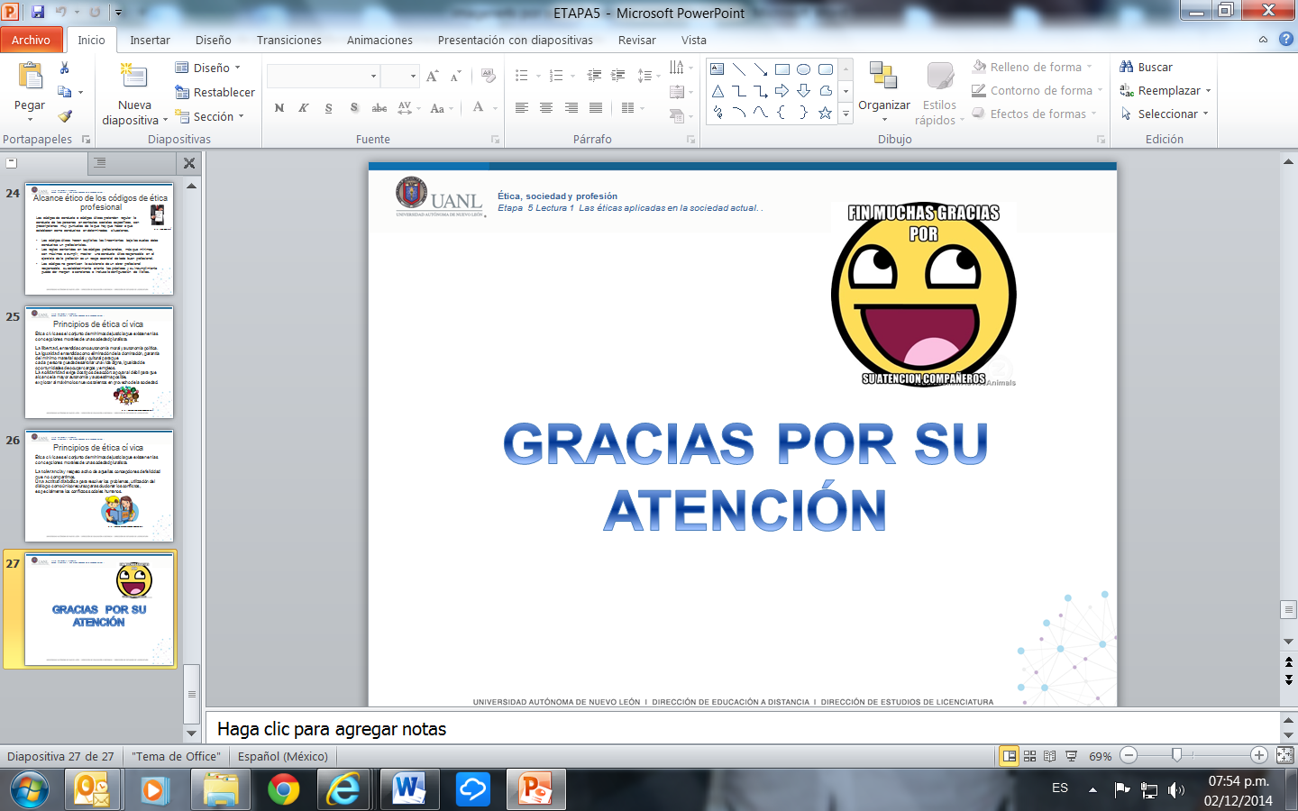 gracias por su atencion power point