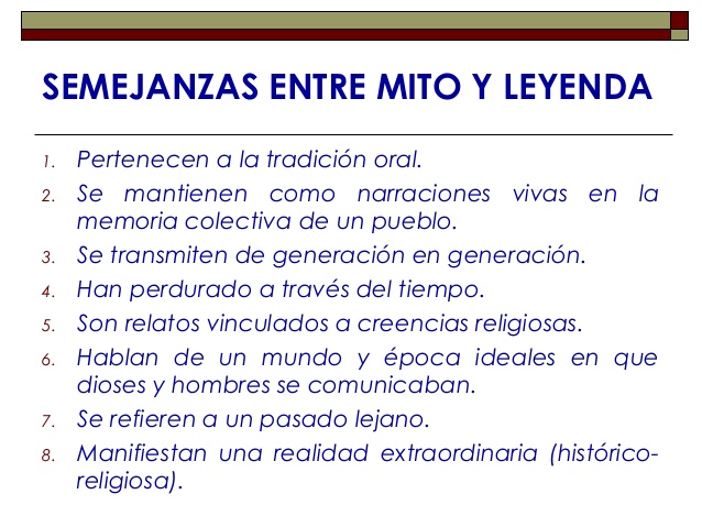 Semejanzas Entre Mitos Y Leyendas Pearltrees